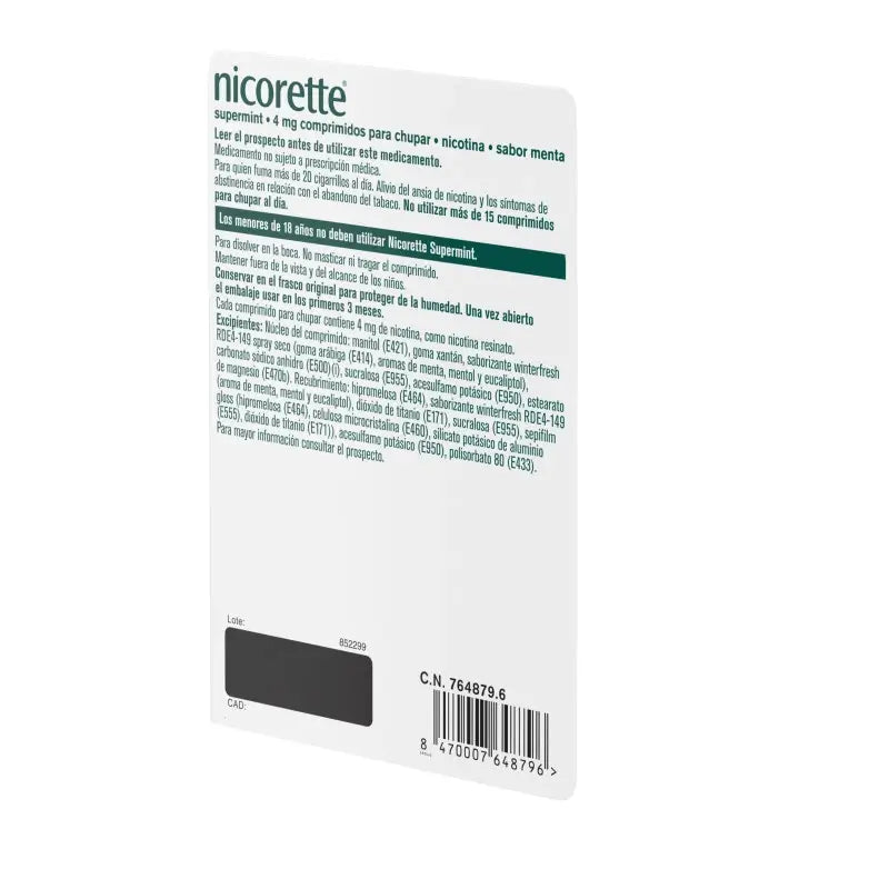 Nicorette Supermint Efg 4 Mg , 40 sucking tablets