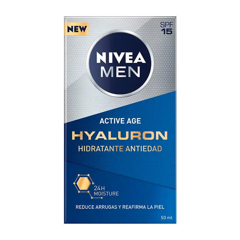 Nivea Men Crema Hidratante Hyaluron SPF 15, 50 ml