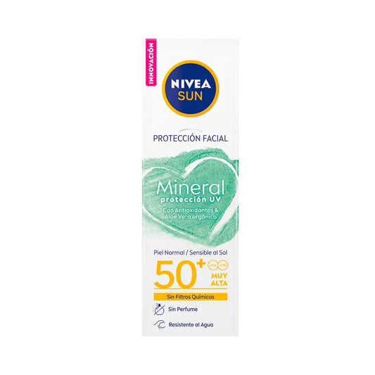 NIVEA Sun FP50+ Crema Solar Facial Mineral, 50ml