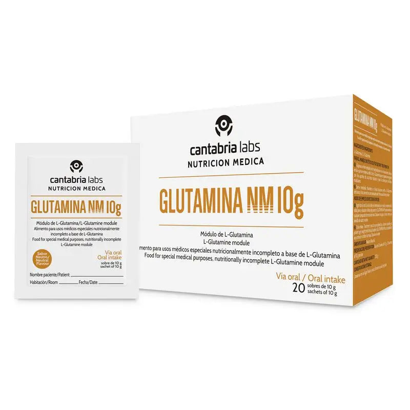 Glutamine, 10g x 120 sachets, Cantabria Labs Nutrición Médica