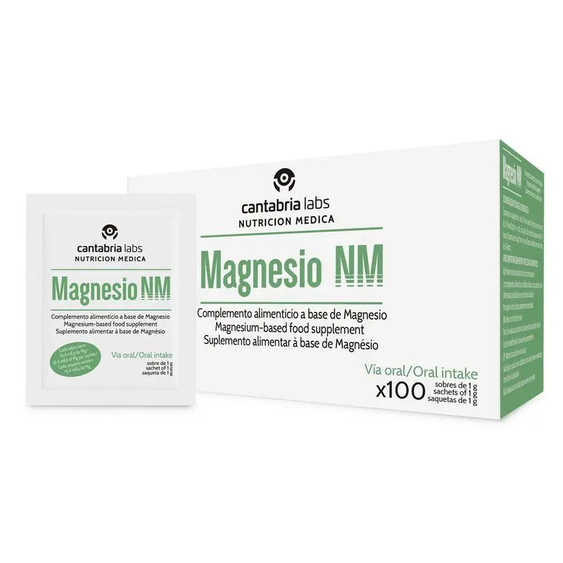 Magnesium, 1g x 100 sachets, Cantabria Labs Nutrición Médica