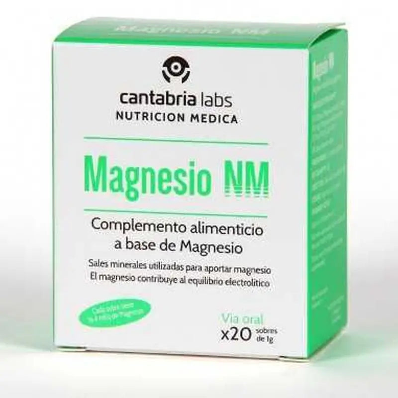Magnesium NM, 1g x 20 sachets, Cantabria Labs Nutrición Médica