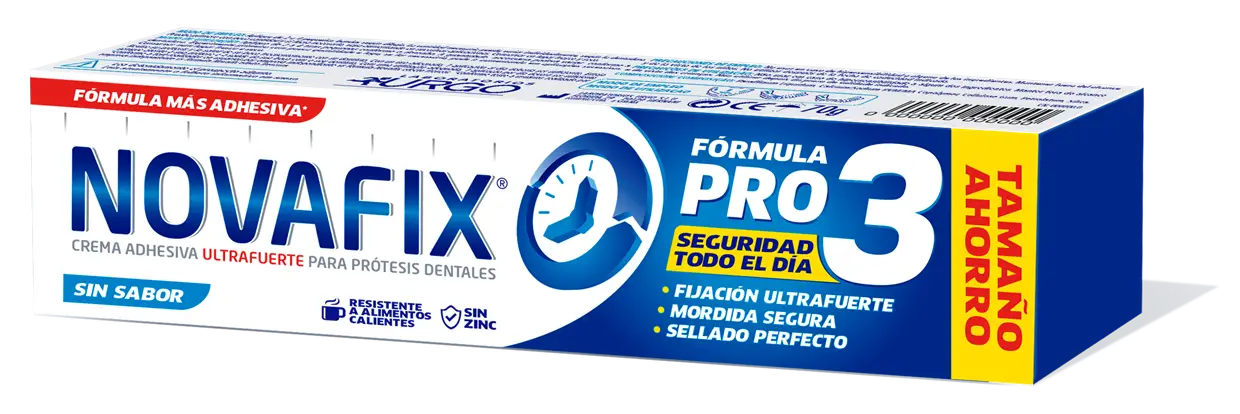 Novafix Fixatives Pro3 Flavourless - Adhesive Cream For Dentures - 70 G, 70 gr