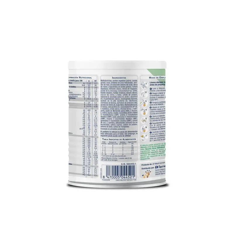 Novalac Hydrolysed Rice 400 g, 1 Neutral Pot