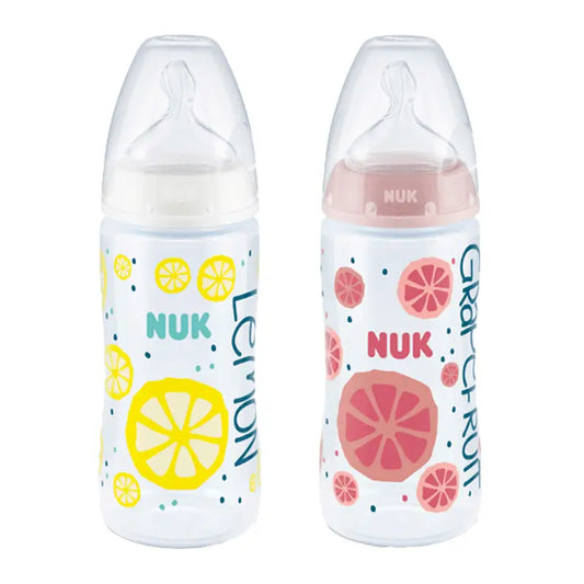 NUK Biberón First Choice Fruits 0-6 M Silicona 300 ml, 1 unidad