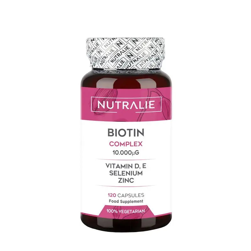 Nutralie Biotin With Vit D & E 10000Mcg Hair, Skin, Nails , 120 capsules