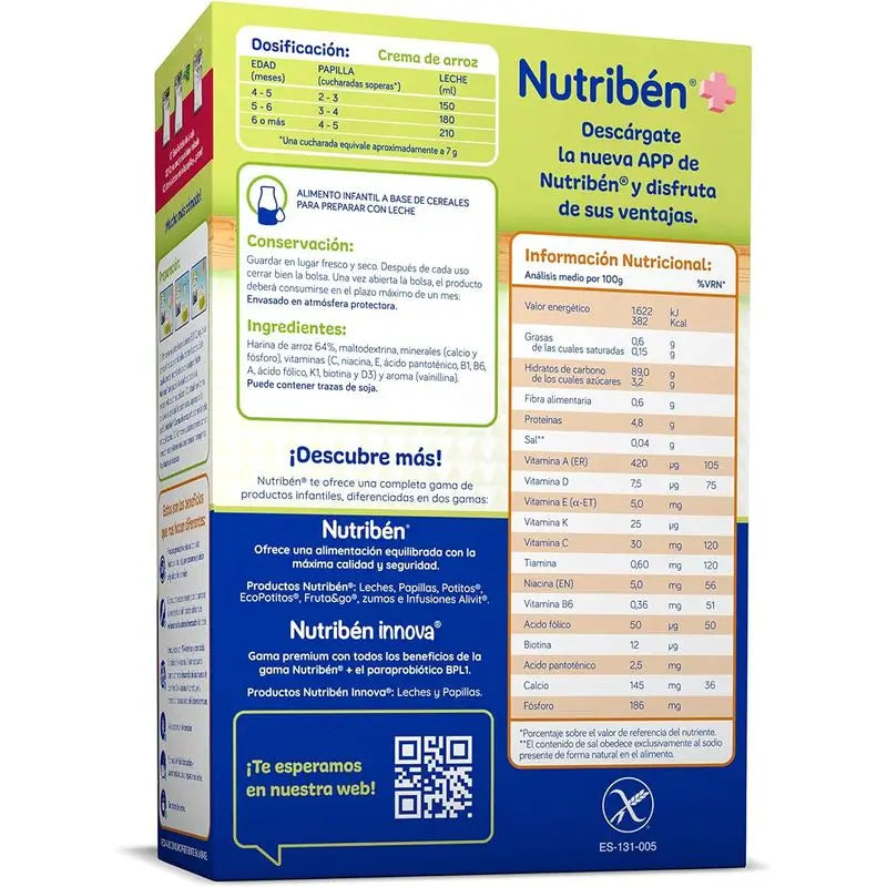 Nutriben Papilla Cream of Rice 300 g