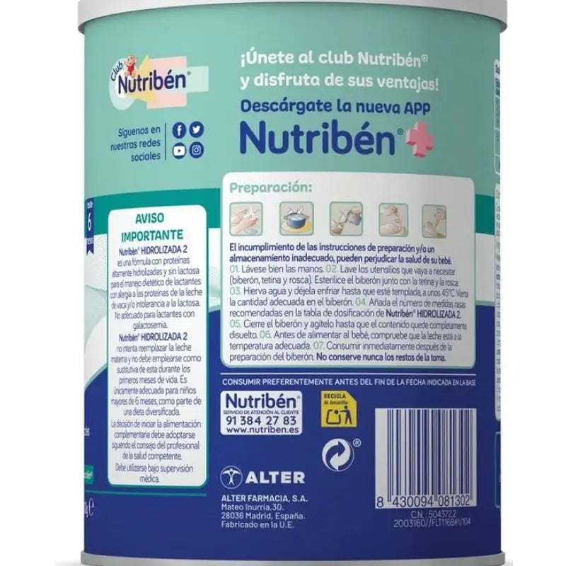 Nutriben Hydrolysed Milk 2 400 g