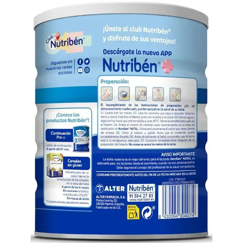 Nutriben Leche Natal Pro-Alpha Starter Milk, 800 g