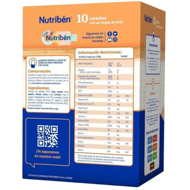 Nutriben Papilla 10 Cereals 600 g