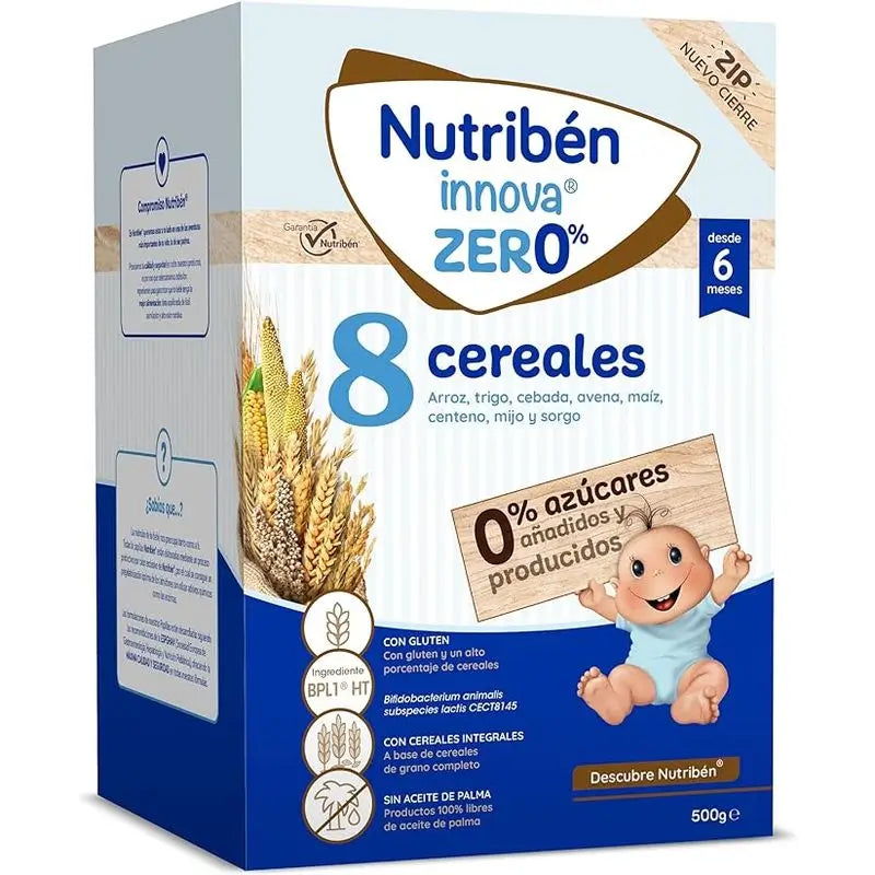 Nutriben Papilla Innova 8 Cereals 0%, 500 g