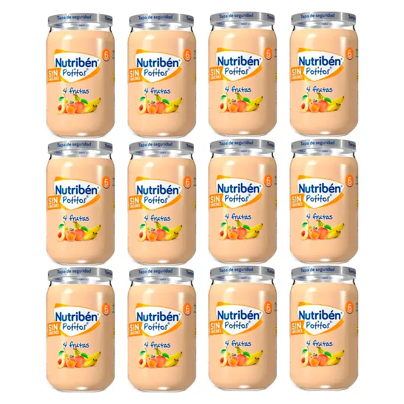 Nutriben Potito 4 Fruits , 12 x 235 grams