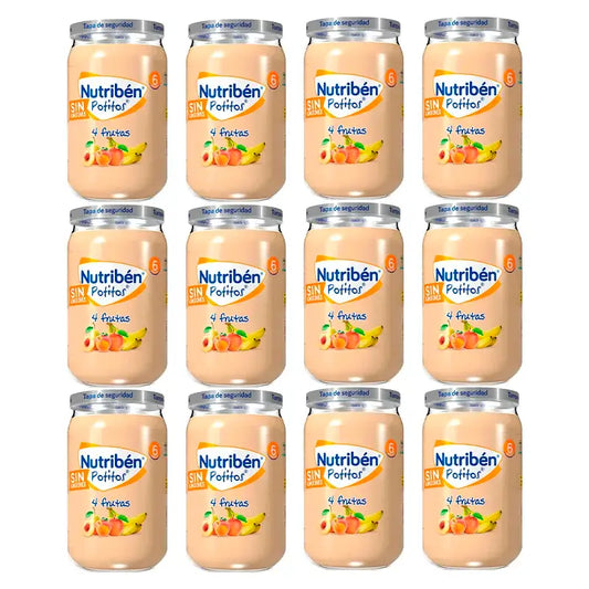 Nutriben Potito 4 Fruits , 12 x 235 grams