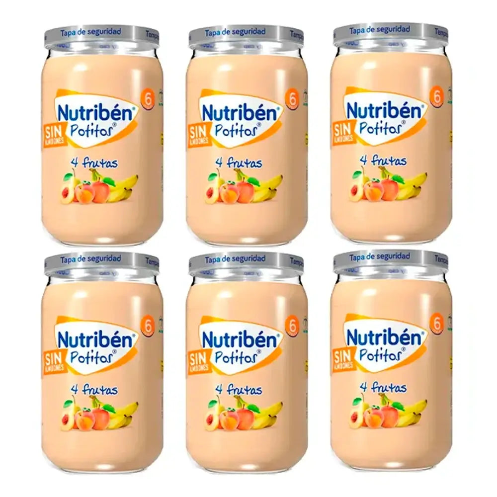 Nutriben Potito 4 Fruits , 6 x 235 grams