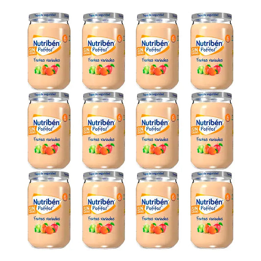 Nutriben Potito Assorted Fruits, 12 x 235 grams