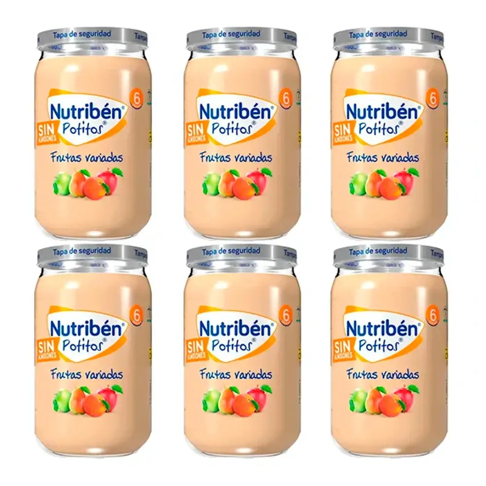 Nutriben Potito Assorted Fruits , 6 x 235 grams