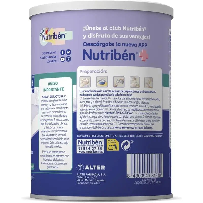 Nutriben Lactose-Free Milk 2 400 g