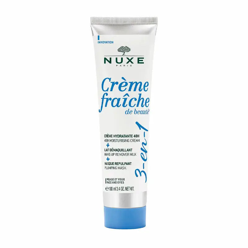 Nuxe Crème Fraîche de Beauté 3 En 1: Hidratante, Desmaquillante, Mascarilla, 100 ml