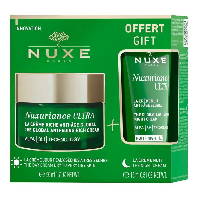 Nuxe Nuxuriance Ultra Rich Global Anti-Ageing Cream + Global Night Cream 15Ml Free Gift