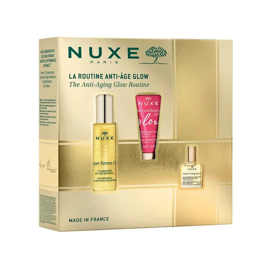 Nuxe Anti-Ageing Glow Routine: Super Serum [10] 30Ml + Merveillance Lift Glow 15Ml + Huile Prodigieuse® 10Ml