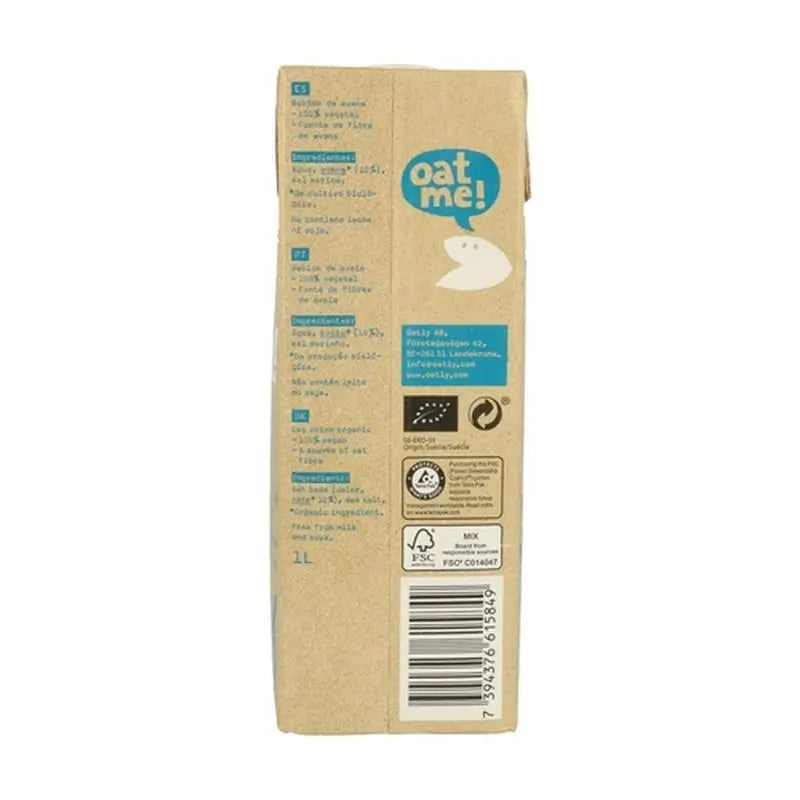 Oatly Vegetable Oat Drink 1Lt 6Pcs. Bio S/A