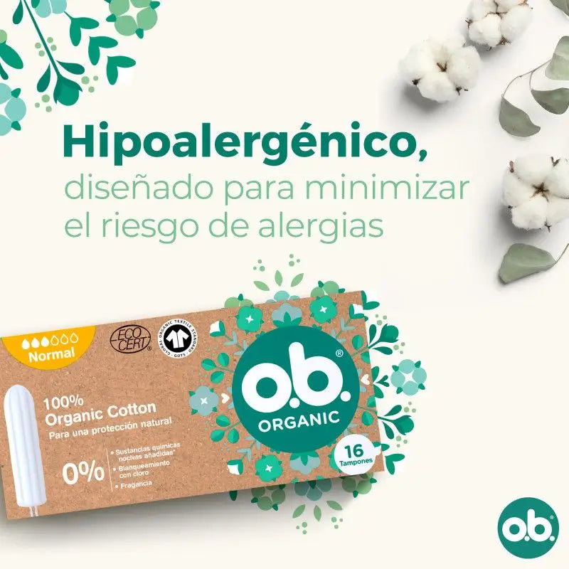 Ob Tampon Digital Organic Normal, 16 unidades