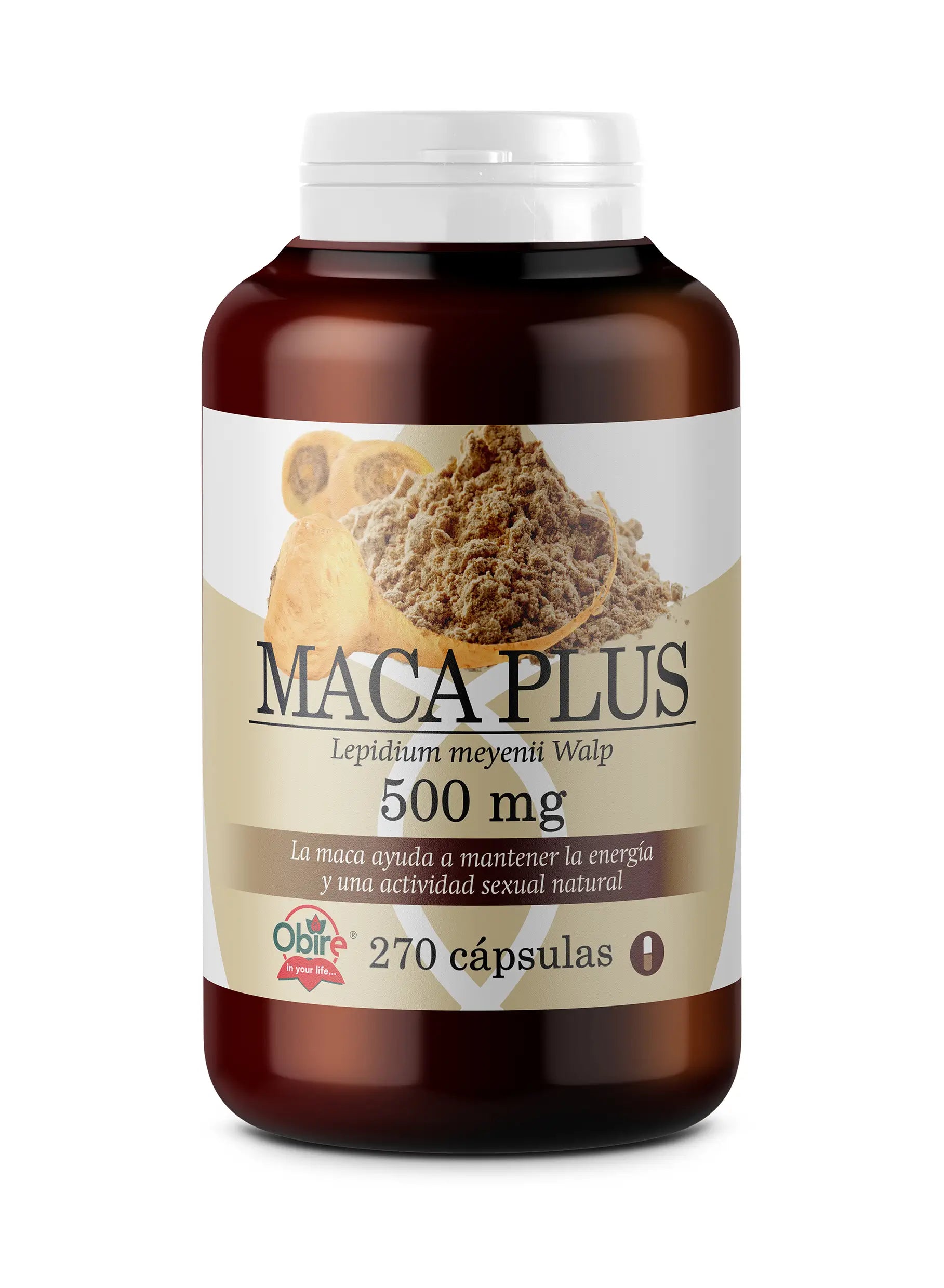 Obire  Gran Formato Maca 500 Mg, 270 cápsulas