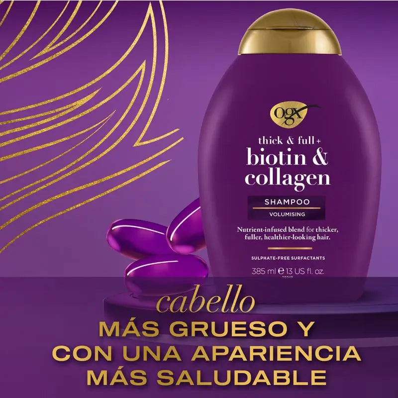 OGX Biotin & Collagen Shampoo, Fine Hair, 385 ml