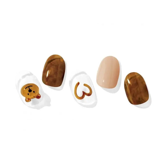 Ohora Gel Nails - Caramel Bear, 30 pcs.