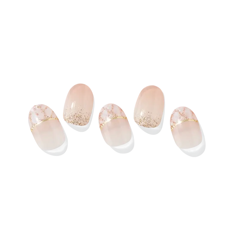 Ohora Gel Nails - Peachy Sparkle, 30 units