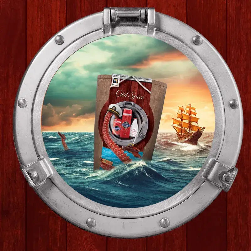 Old Spice Captain Barrel Gift Set With Shower Gel