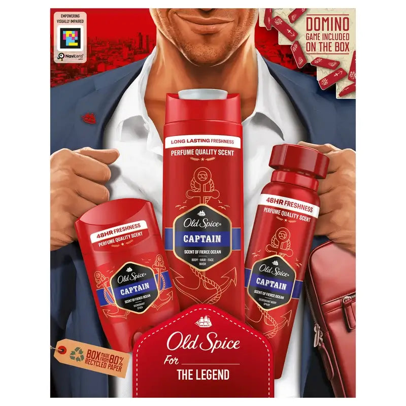 Old Spice Captain Gentleman Gift Set with Shower Gel