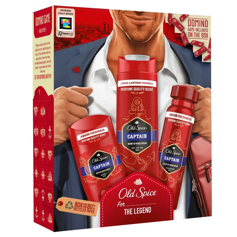 Old Spice Captain Gentleman Gift Set with Shower Gel