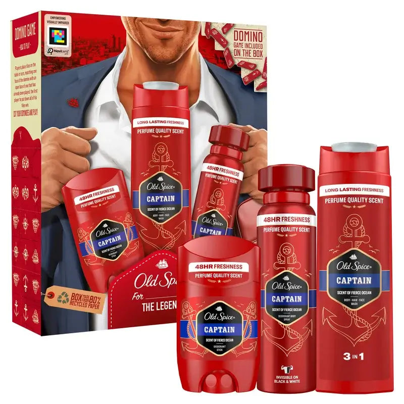 Old Spice Captain Gentleman Gift Set with Shower Gel