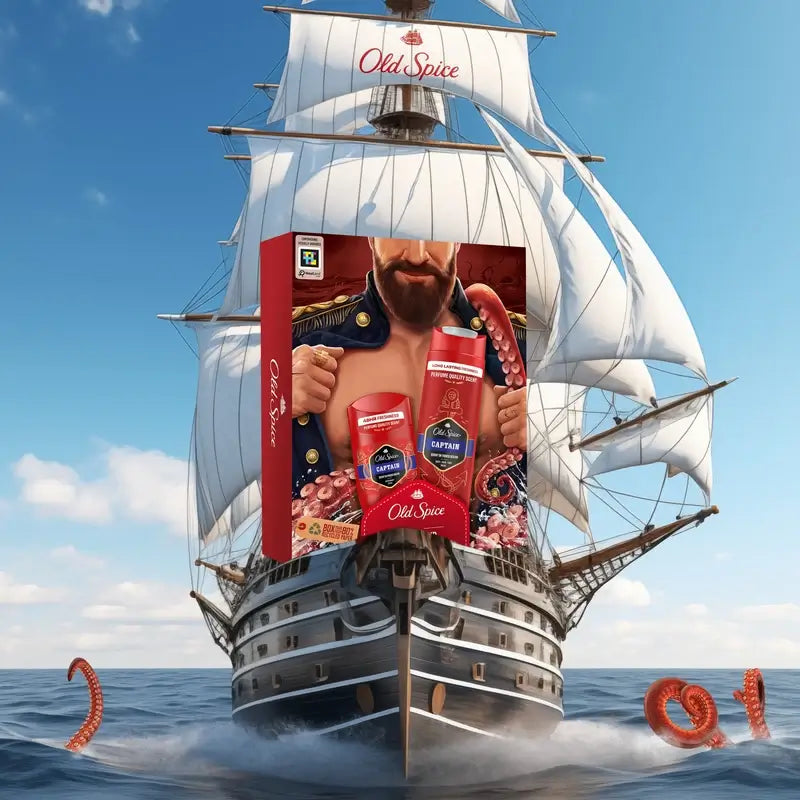 Old Spice Dark Captain Gift Set with Shower Gel