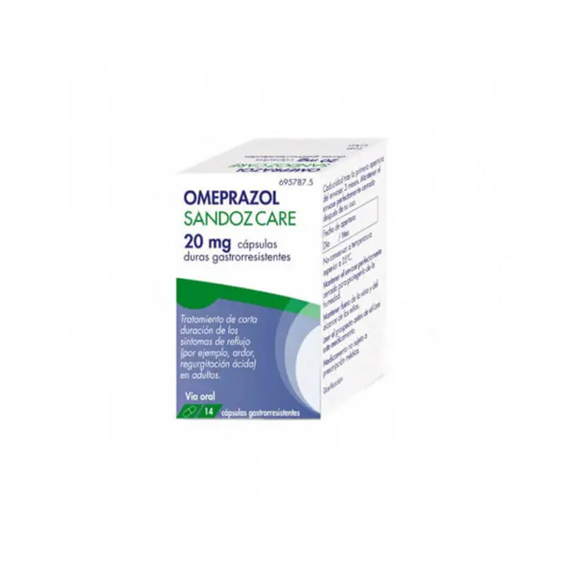 Omeprazol Sandoz Care Efg 20 mg 14 cápsulas Gastrorresistentes (Frasco)