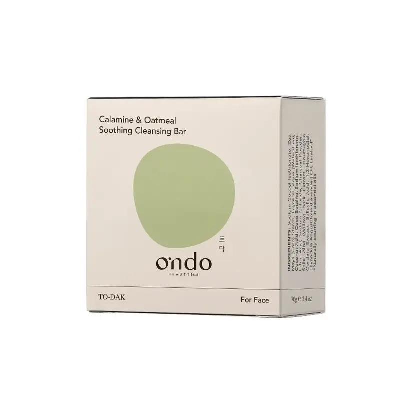 Ondo Beauty 36.5 Calamine & Oatmeal Soothing Cleansing Bar, 70 gr