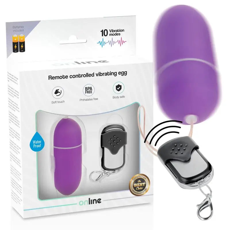 Online Huevo Vibrador Control Remoto L - Lila