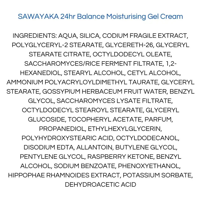 Onshindo Osaka Sawayaka Moisturising Gel Cream 24Hr, 50 ml