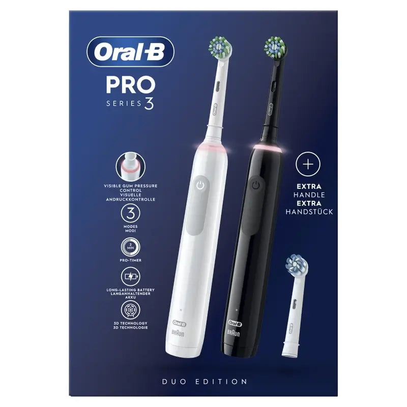 Oral-B Braun Braun Pro 3 Duo Electric Toothbrush White/Black