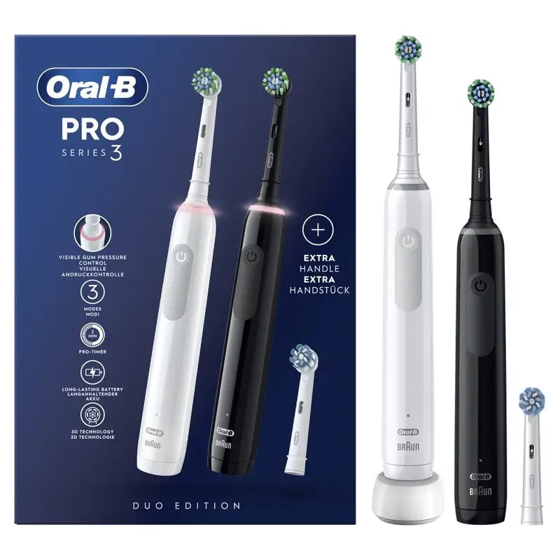 Oral-B Braun Braun Pro 3 Duo Electric Toothbrush White/Black