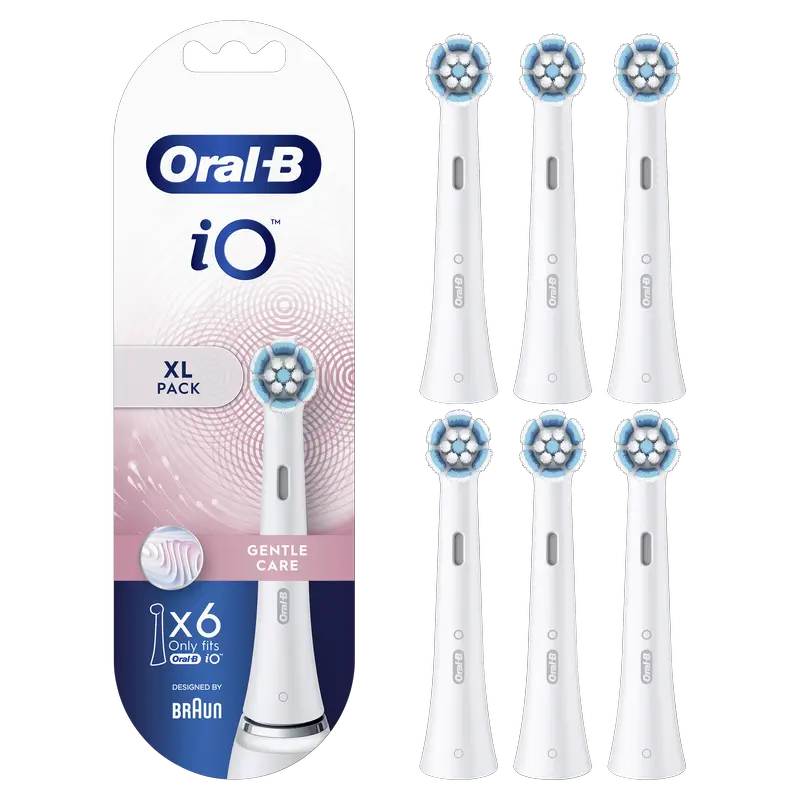 Oral-B Braun iO Gentle Care Replacement Brushes, 6 pcs.