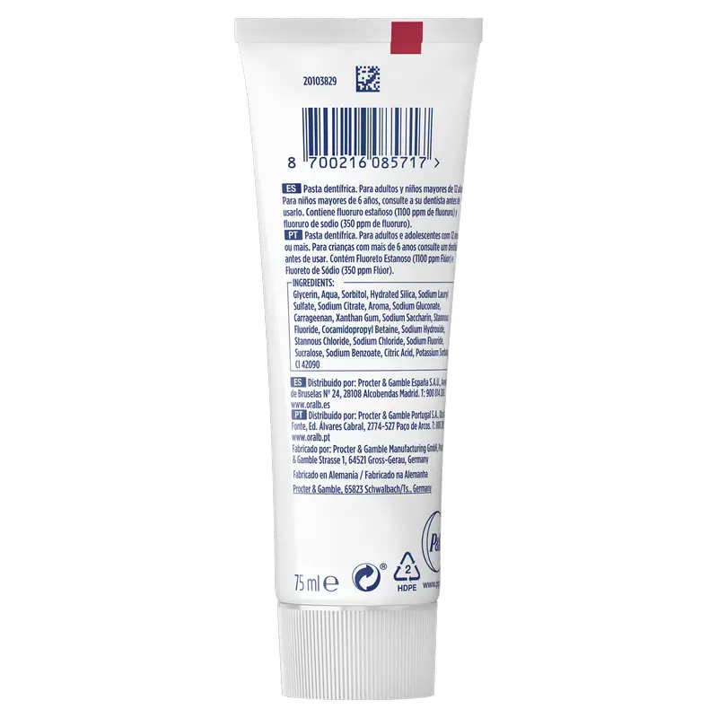 Oral-B Braun Densify Daily Protection Toothpaste 2X75Ml