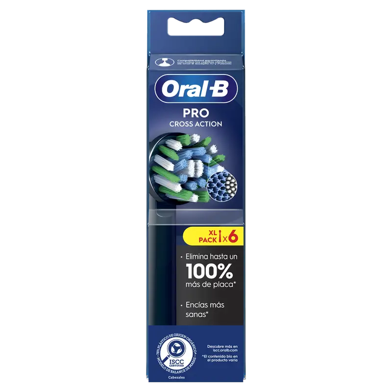 Oral-B Braun Braun Cross Action Rechargeable Toothbrush Refill Black 6pcs