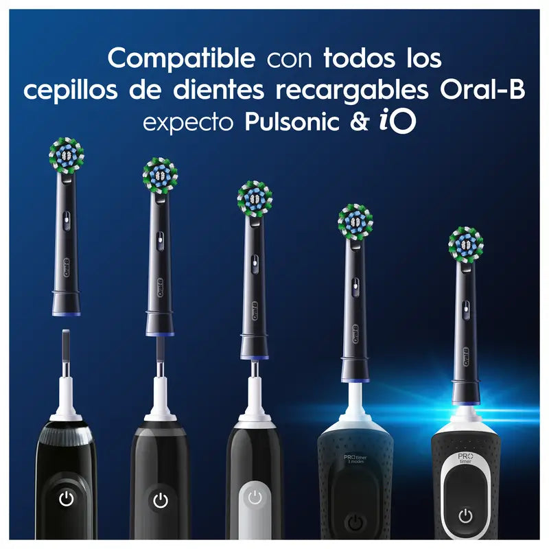 Oral-B Braun Braun Cross Action Rechargeable Toothbrush Refill Black 6pcs