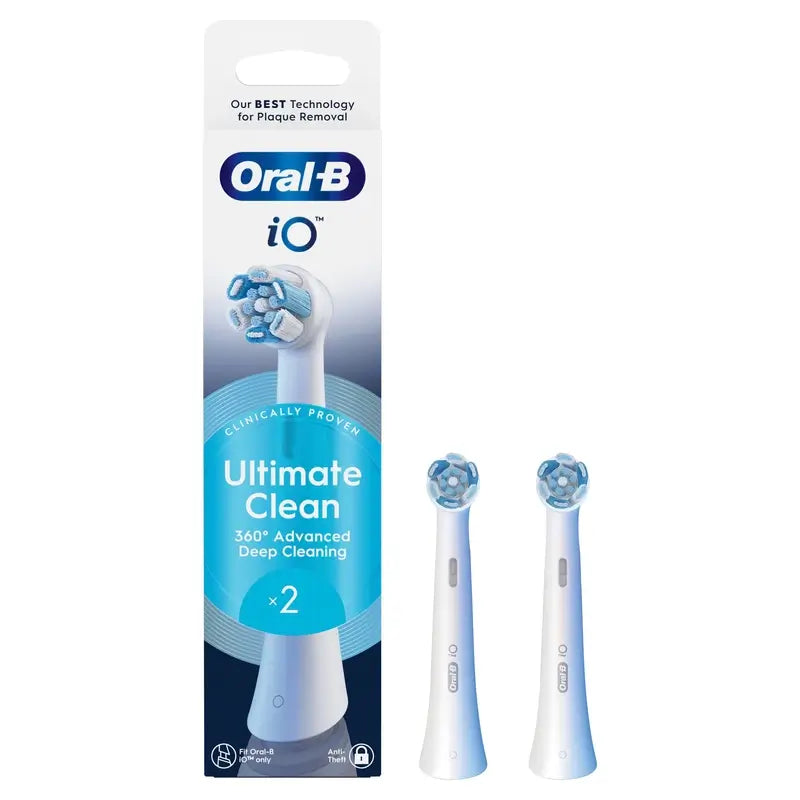 Oral-B iO Ultimate Clean Replacement Brush Heads, 2-Pack