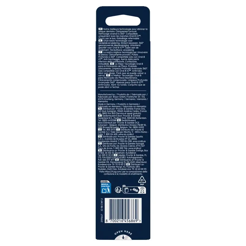 Oral-B iO Ultimate Clean Replacement Brush Heads, 2-Pack