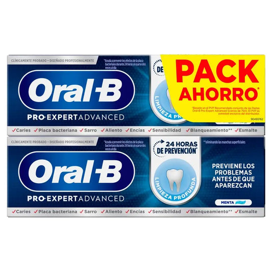 Oral-B Pro-Expert Advanced Science Deep Cleaning Toothpaste, Savings Pack 2x75 Ml