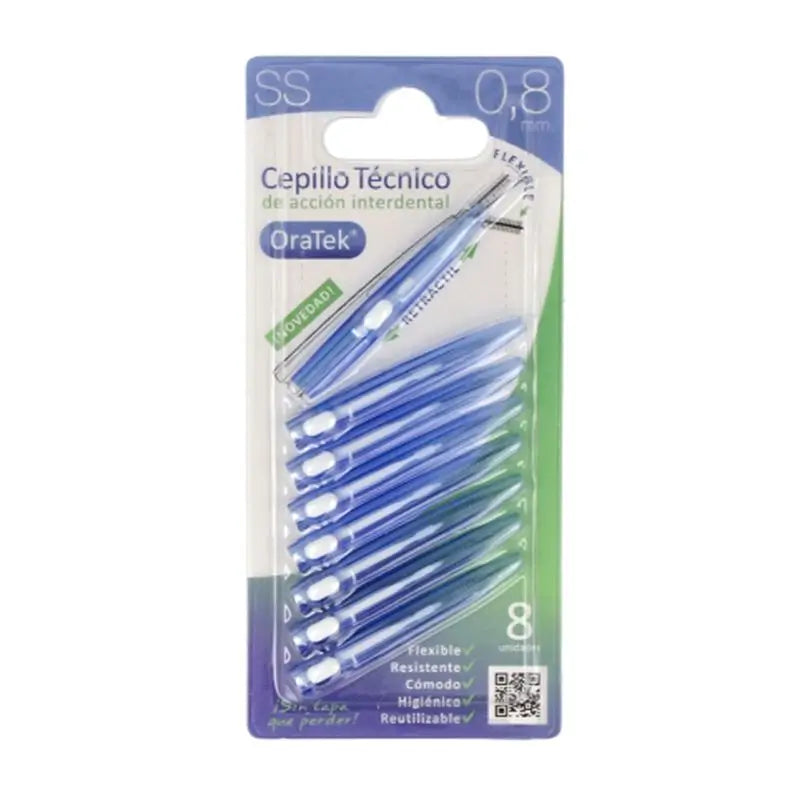 Oratek Cepillo Interdental Retractil 0,8Mm 8Ud. 