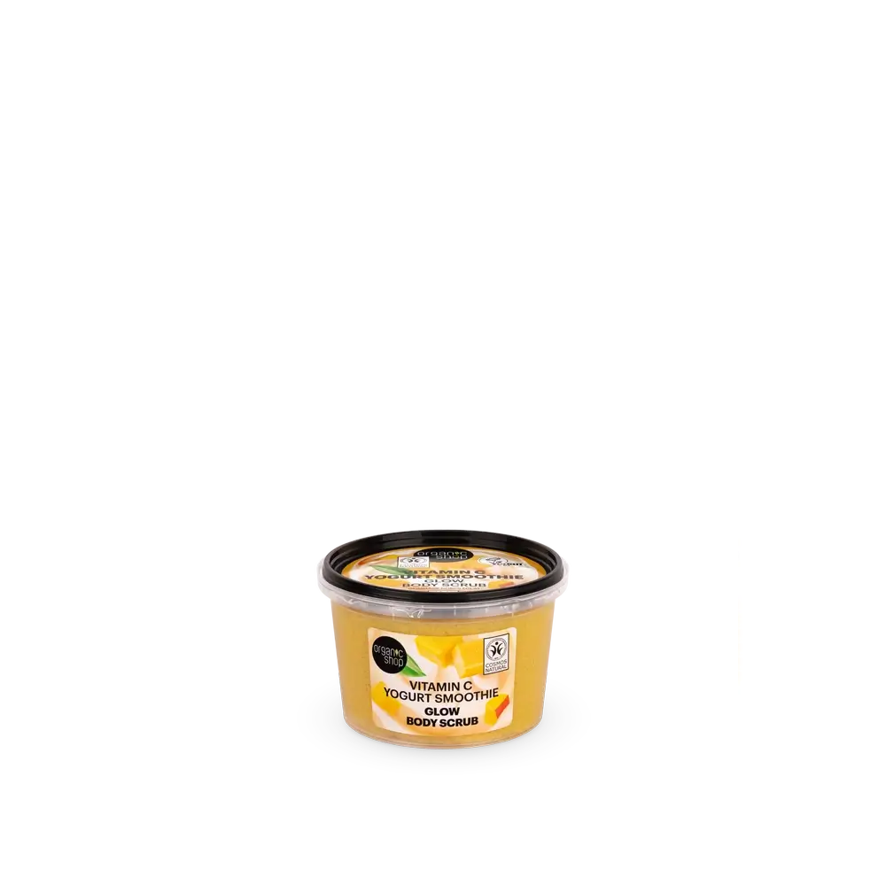 Organic Shop Glow Effect Yougur Smoothie Body Scrub with Vitamin C, 250 Ml